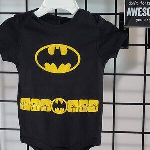 Batman Baby Bodysuit - Size 6-9 Mos  - Adorable Superhero Infant Outfit